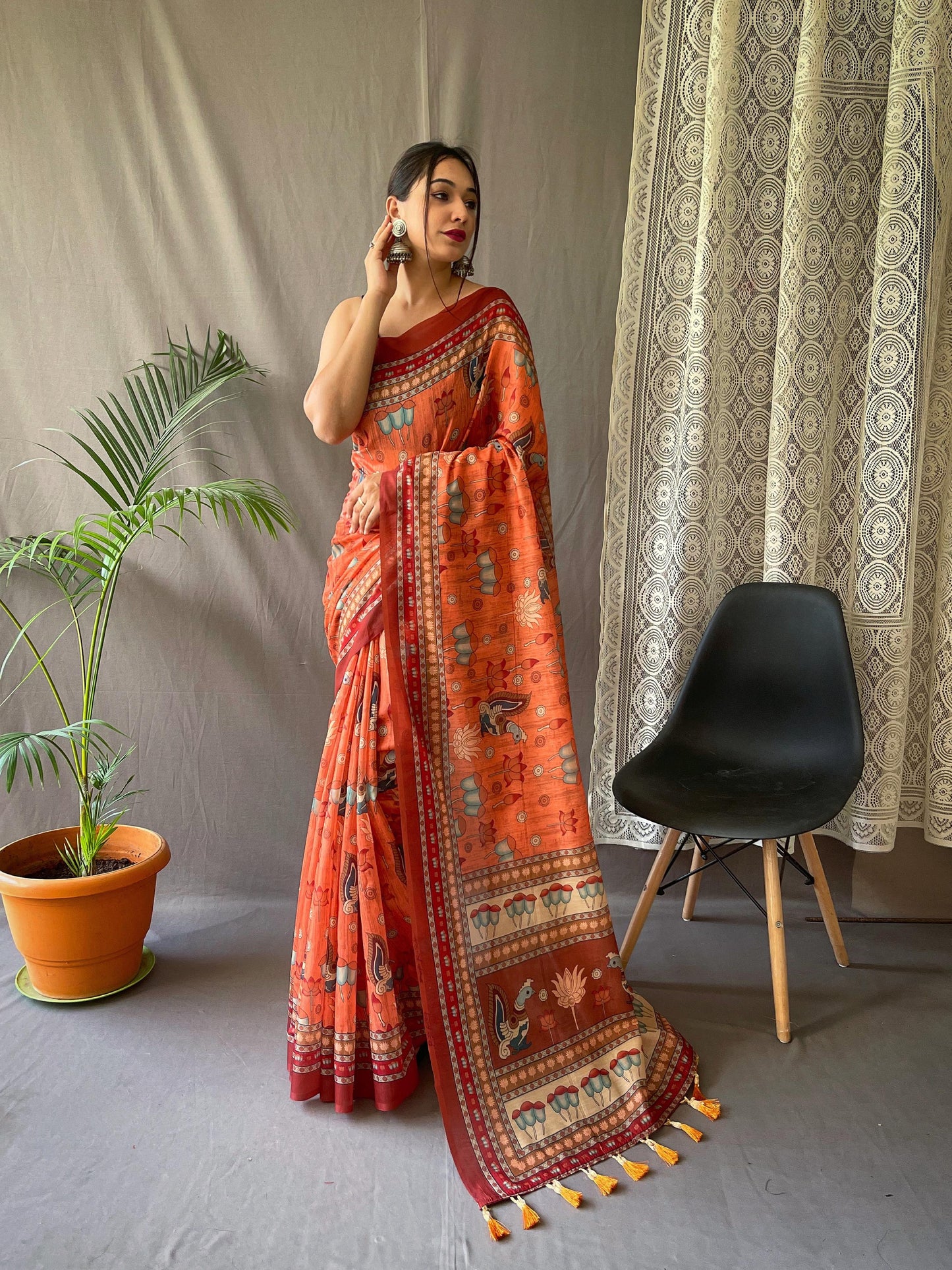 Kayatri New Pure Malai Cotton Digital Print Saree