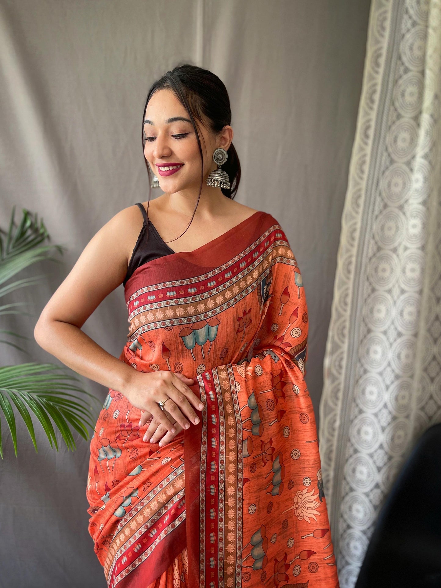 Kayatri New Pure Malai Cotton Digital Print Saree