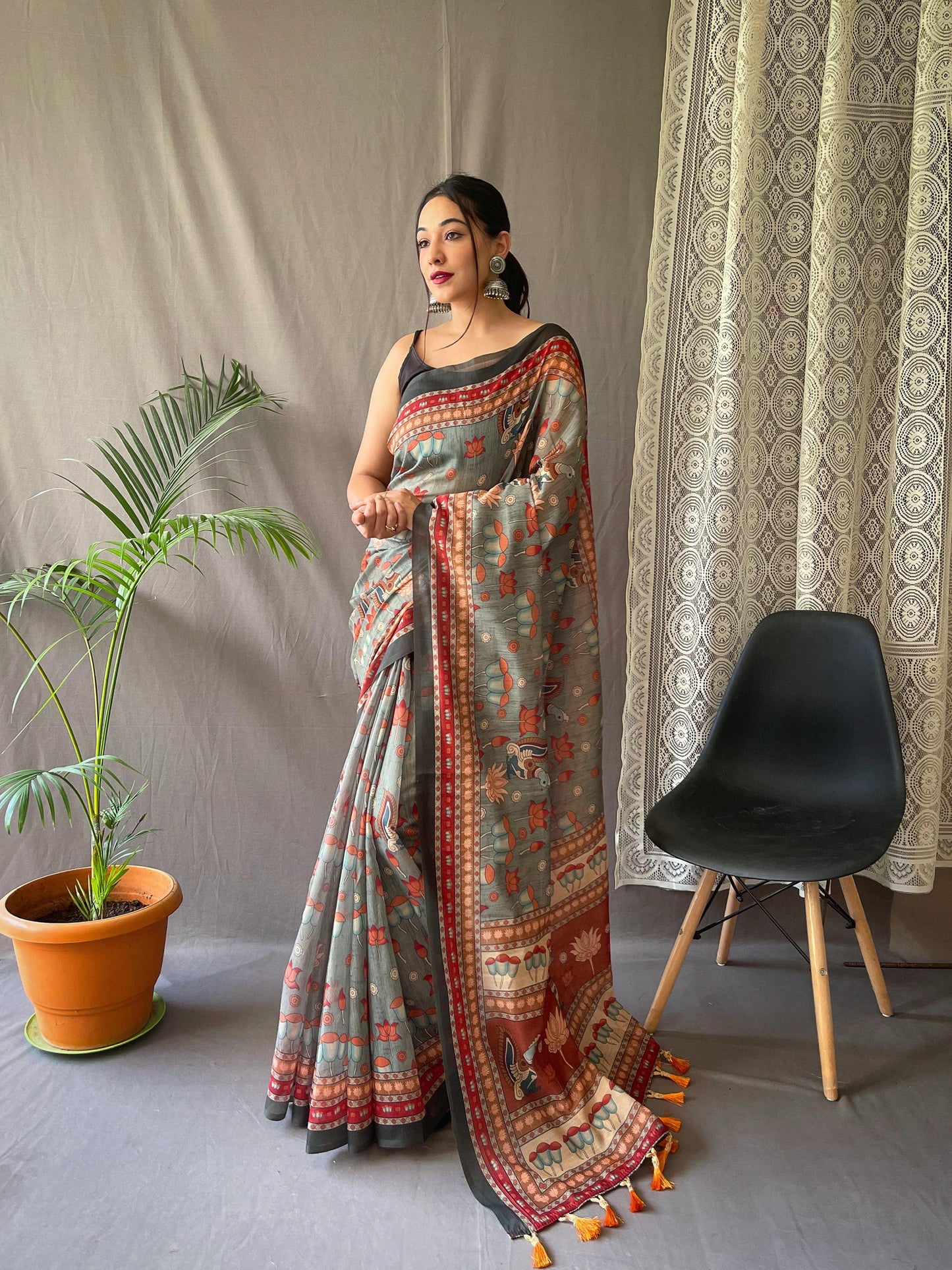 Kayatri New Pure Malai Cotton Digital Print Saree