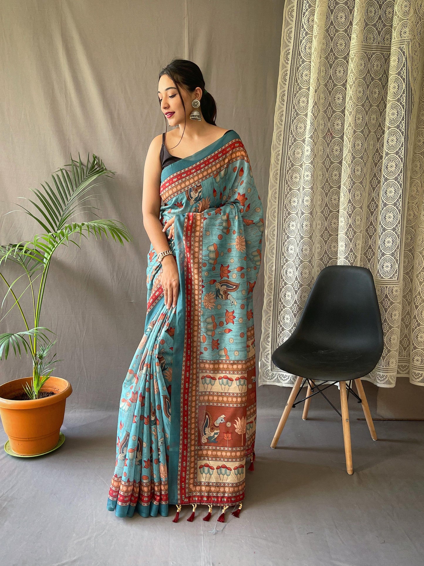 Kayatri New Pure Malai Cotton Digital Print Saree