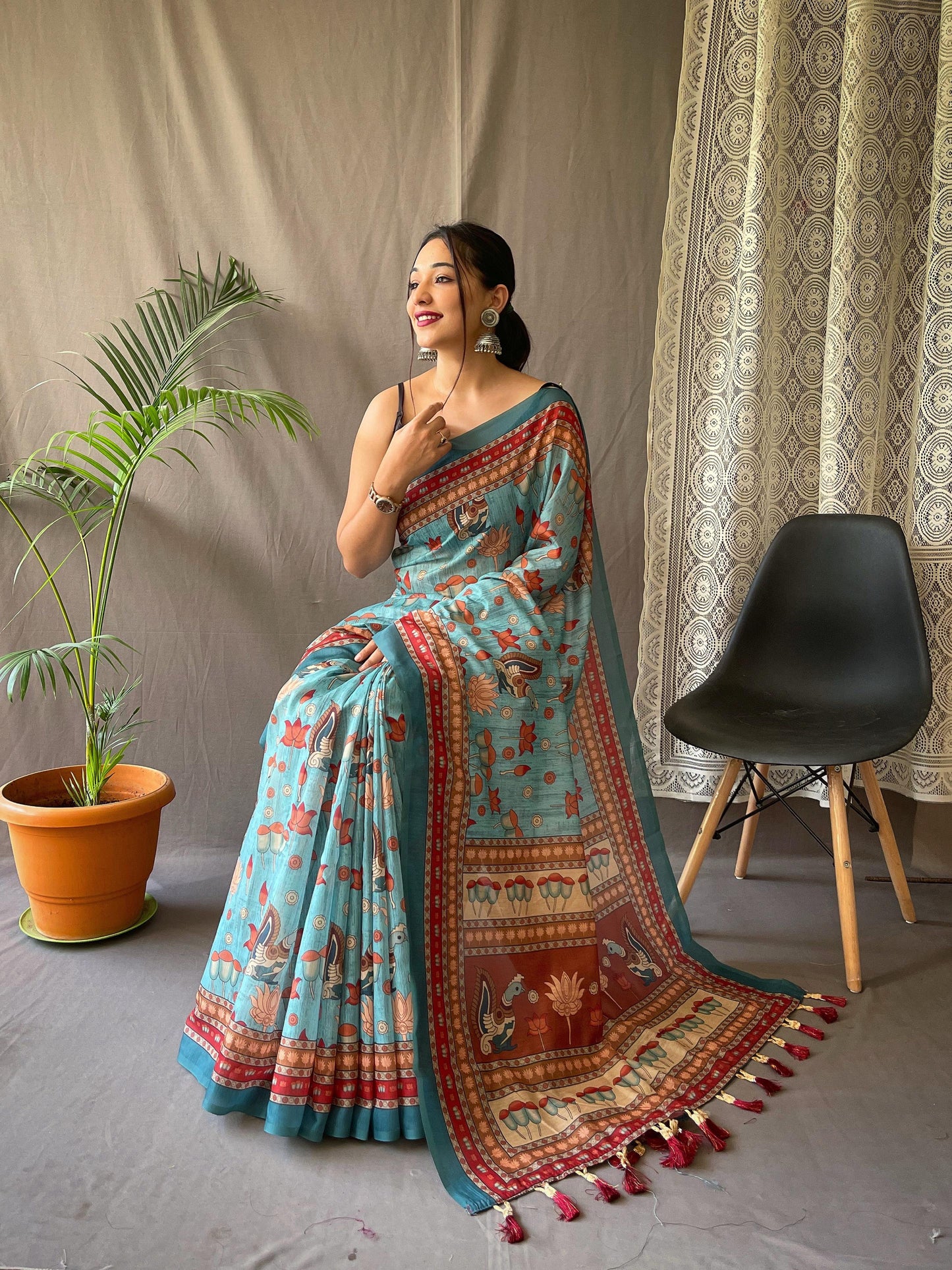Kayatri New Pure Malai Cotton Digital Print Saree