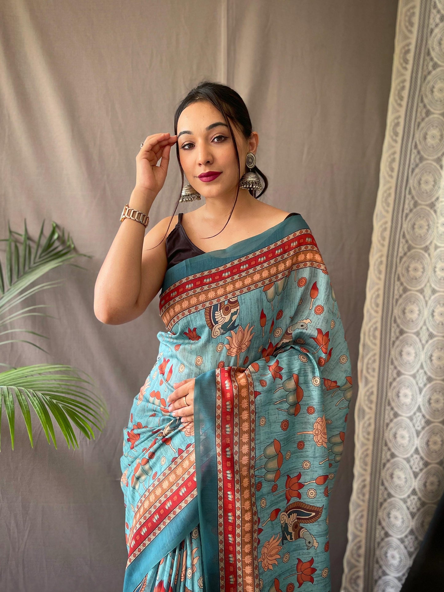 Kayatri New Pure Malai Cotton Digital Print Saree