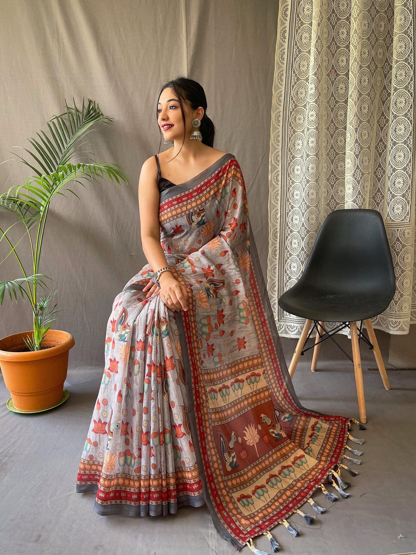 Kayatri New Pure Malai Cotton Digital Print Saree