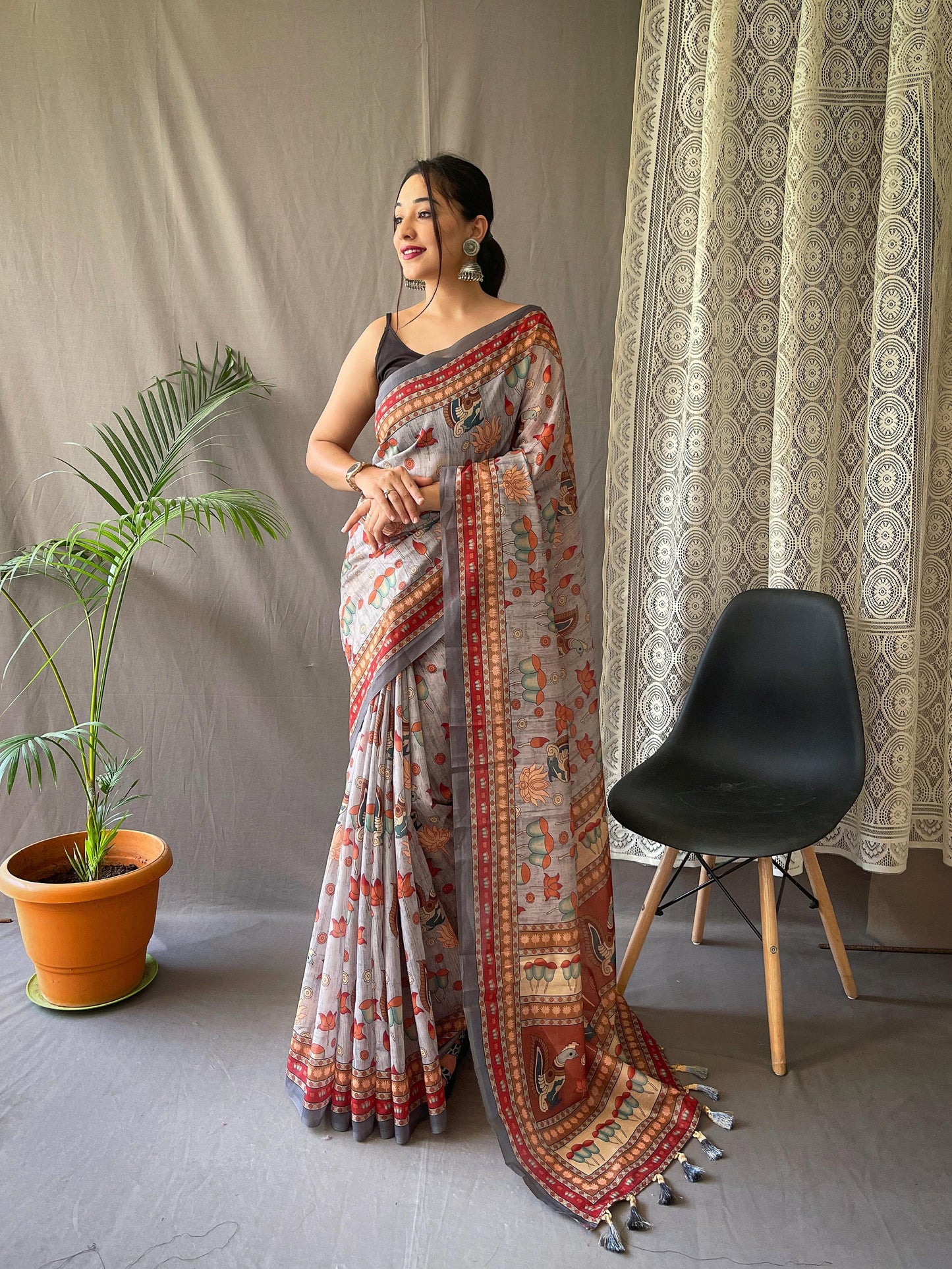 Kayatri New Pure Malai Cotton Digital Print Saree