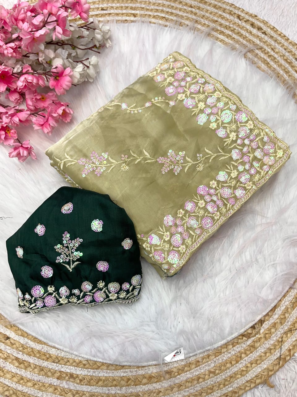Kayatri New Pure Zimmy Choo Satin Bollywood Style Saree