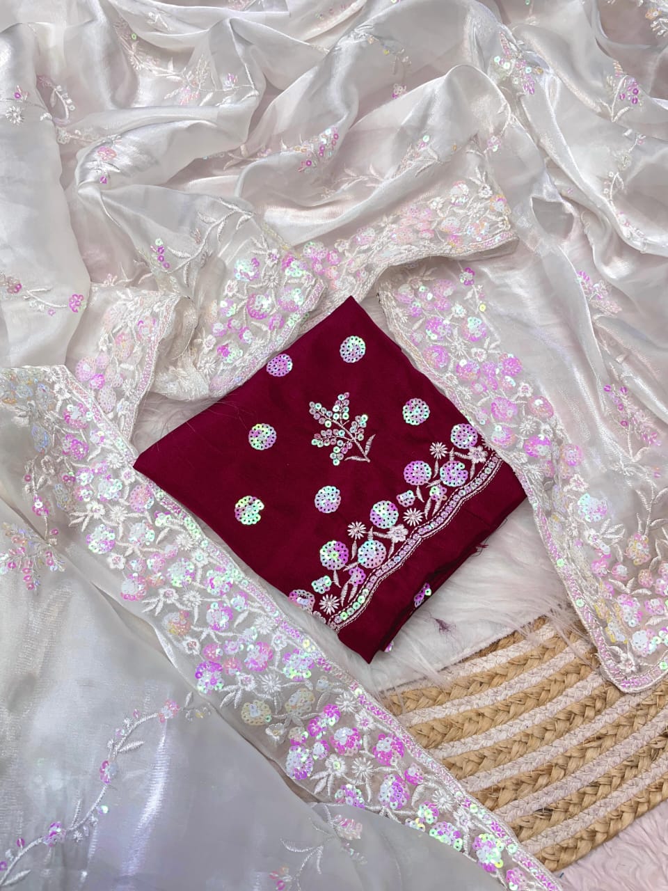 Kayatri New Pure Zimmy Choo Satin Bollywood Style Saree