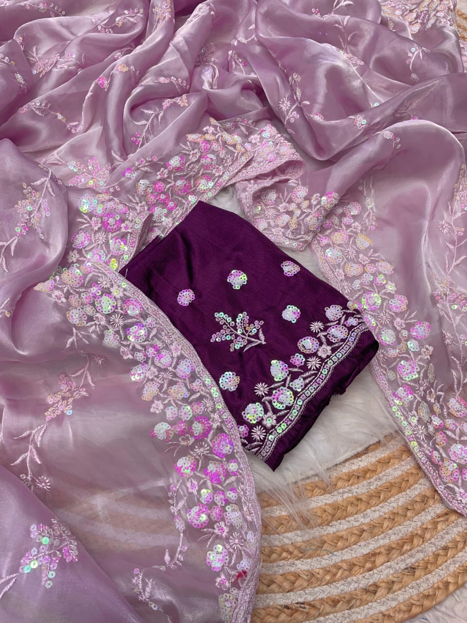 Kayatri New Pure Zimmy Choo Satin Bollywood Style Saree