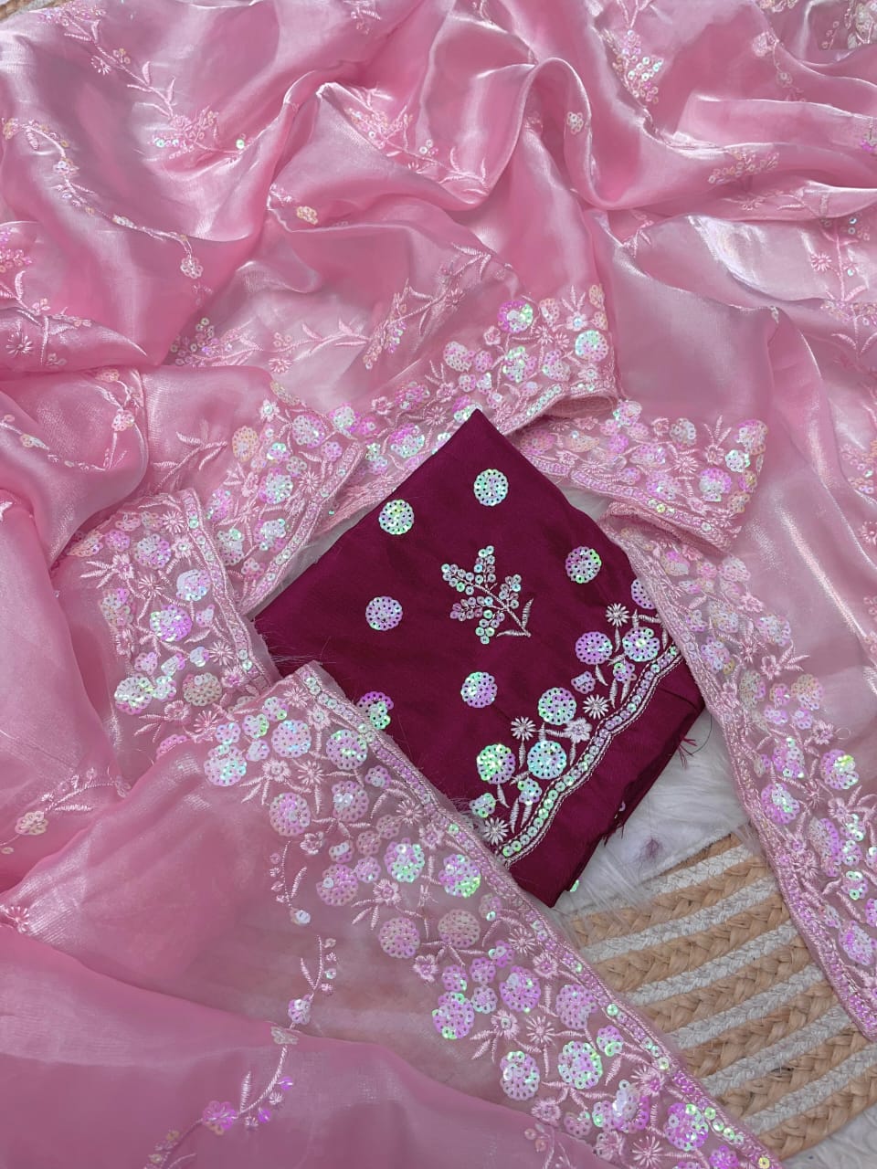 Kayatri New Pure Zimmy Choo Satin Bollywood Style Saree