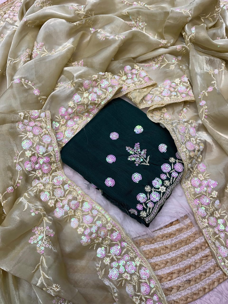 Kayatri New Pure Zimmy Choo Satin Bollywood Style Saree