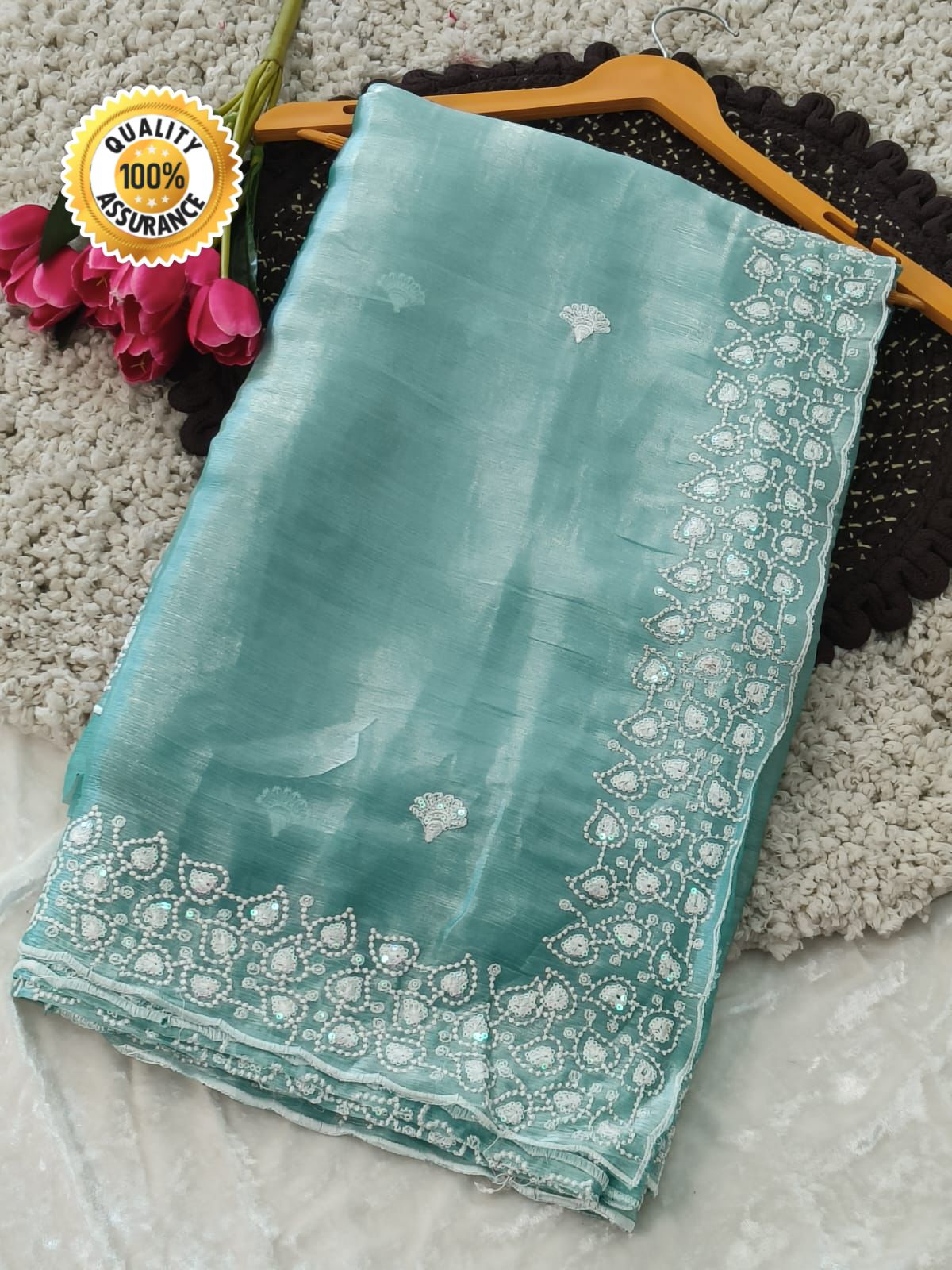 Kayatri New  Pure Soft Heavy Burberry Chiffon Silk Saree