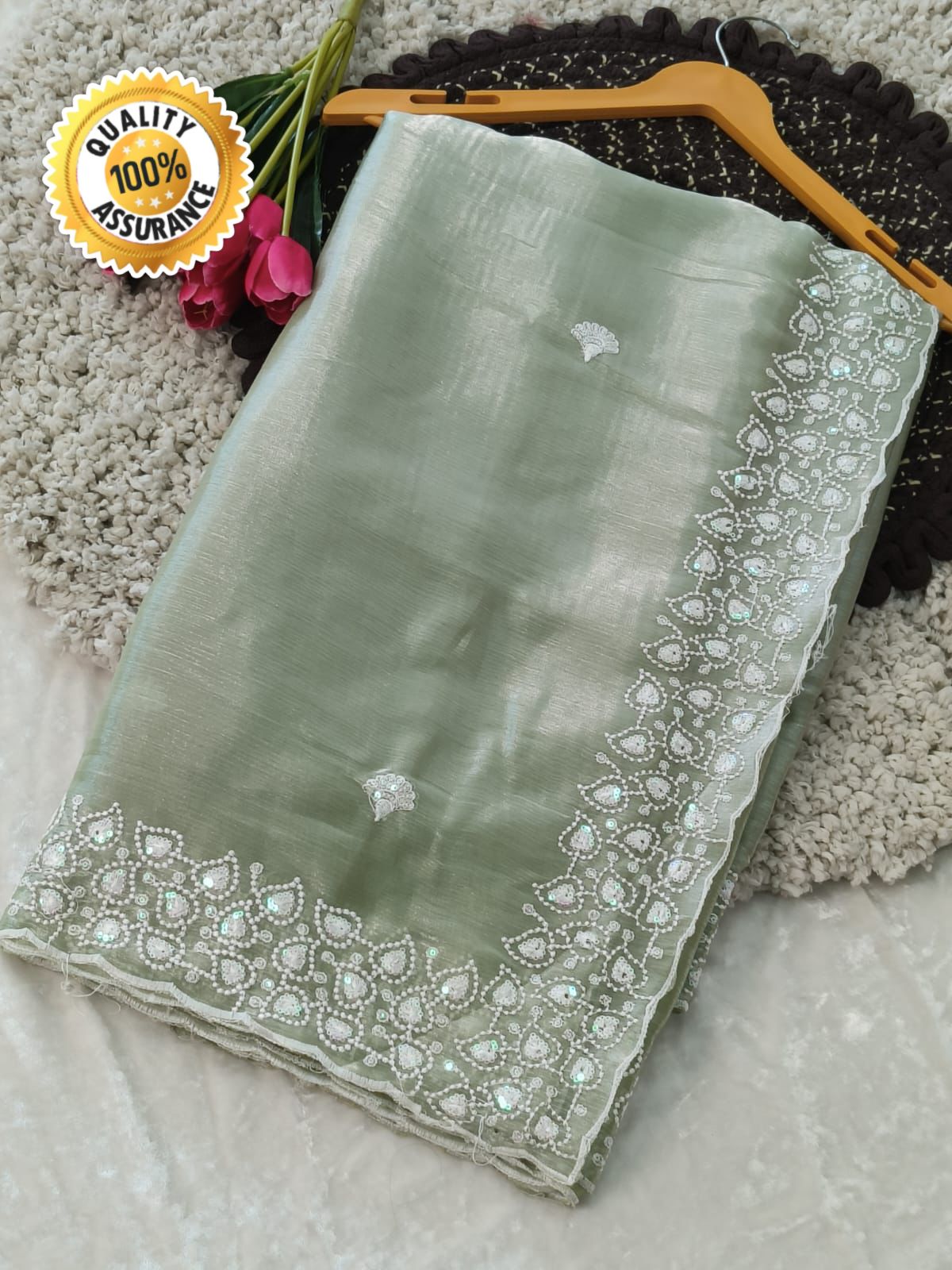 Kayatri New  Pure Soft Heavy Burberry Chiffon Silk Saree