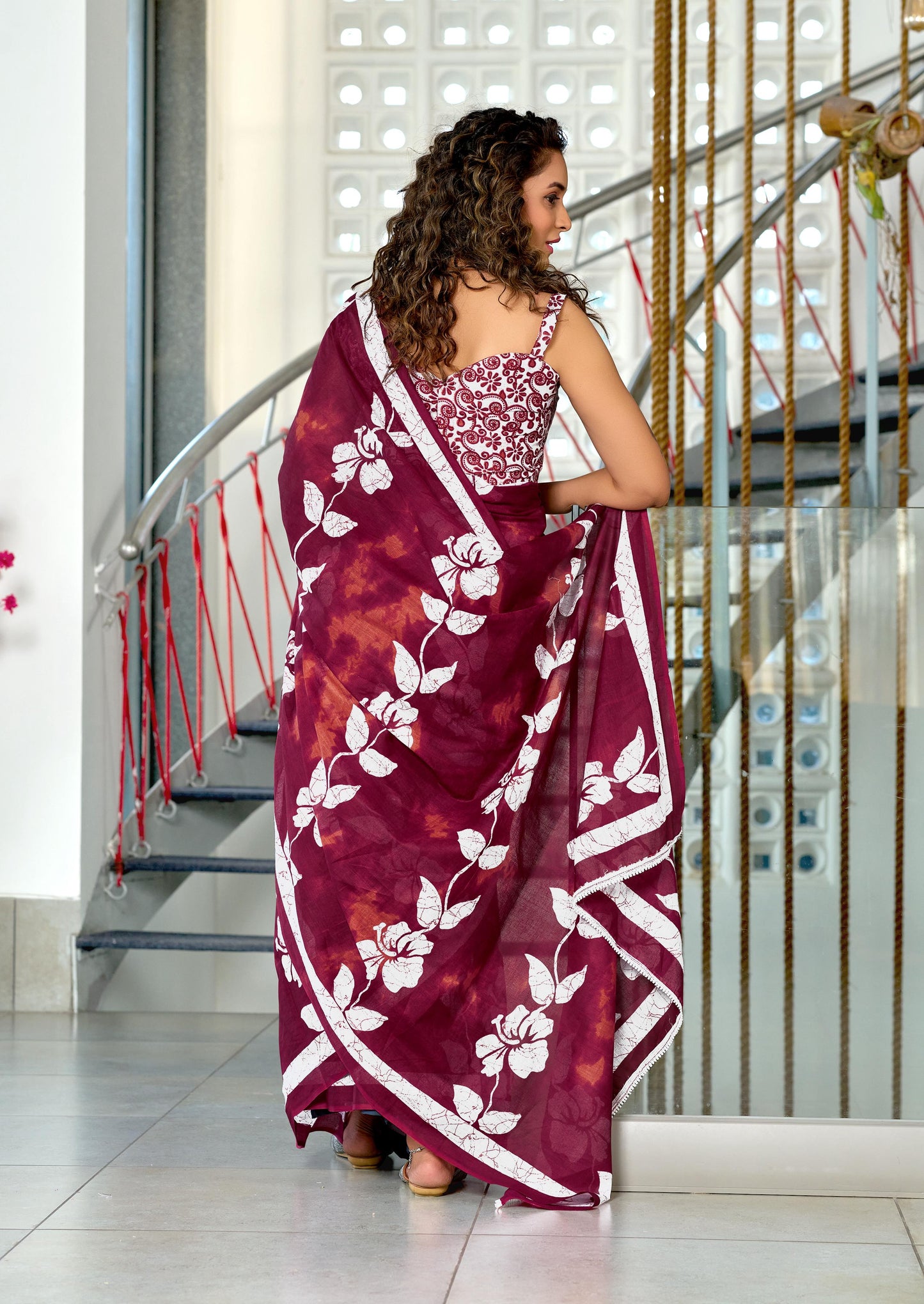 Kayatri New Mulmul Cotton Hand Block Print Saree
