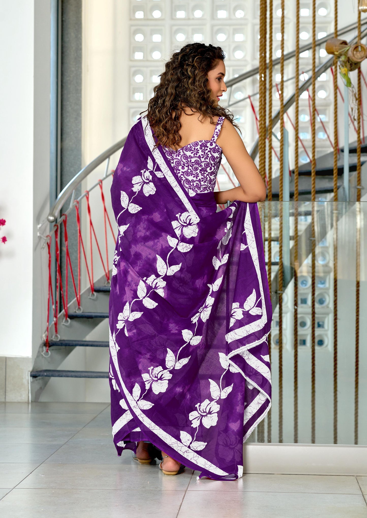 Kayatri New Mulmul Cotton Hand Block Print Saree