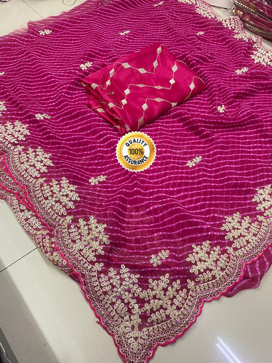 Kayatri New Georgette Leheriya Bandhani Saree