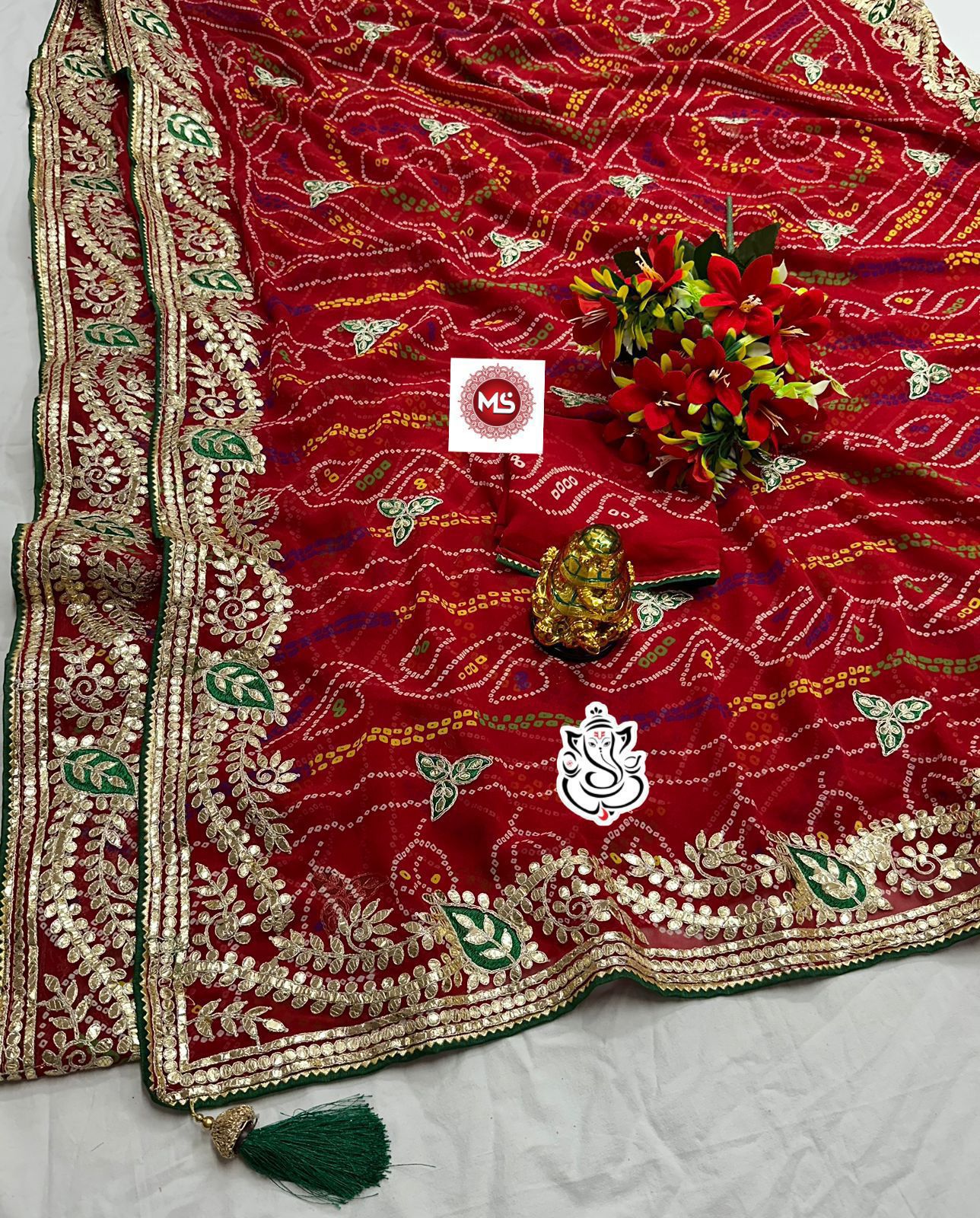 Kayatri New Rajasthani Marwadi Chunri Saree