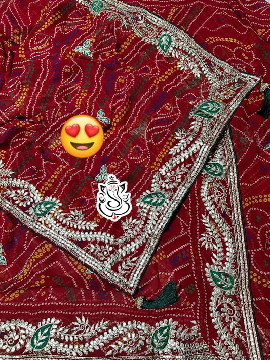 Kayatri New Rajasthani Marwadi Chunri Saree