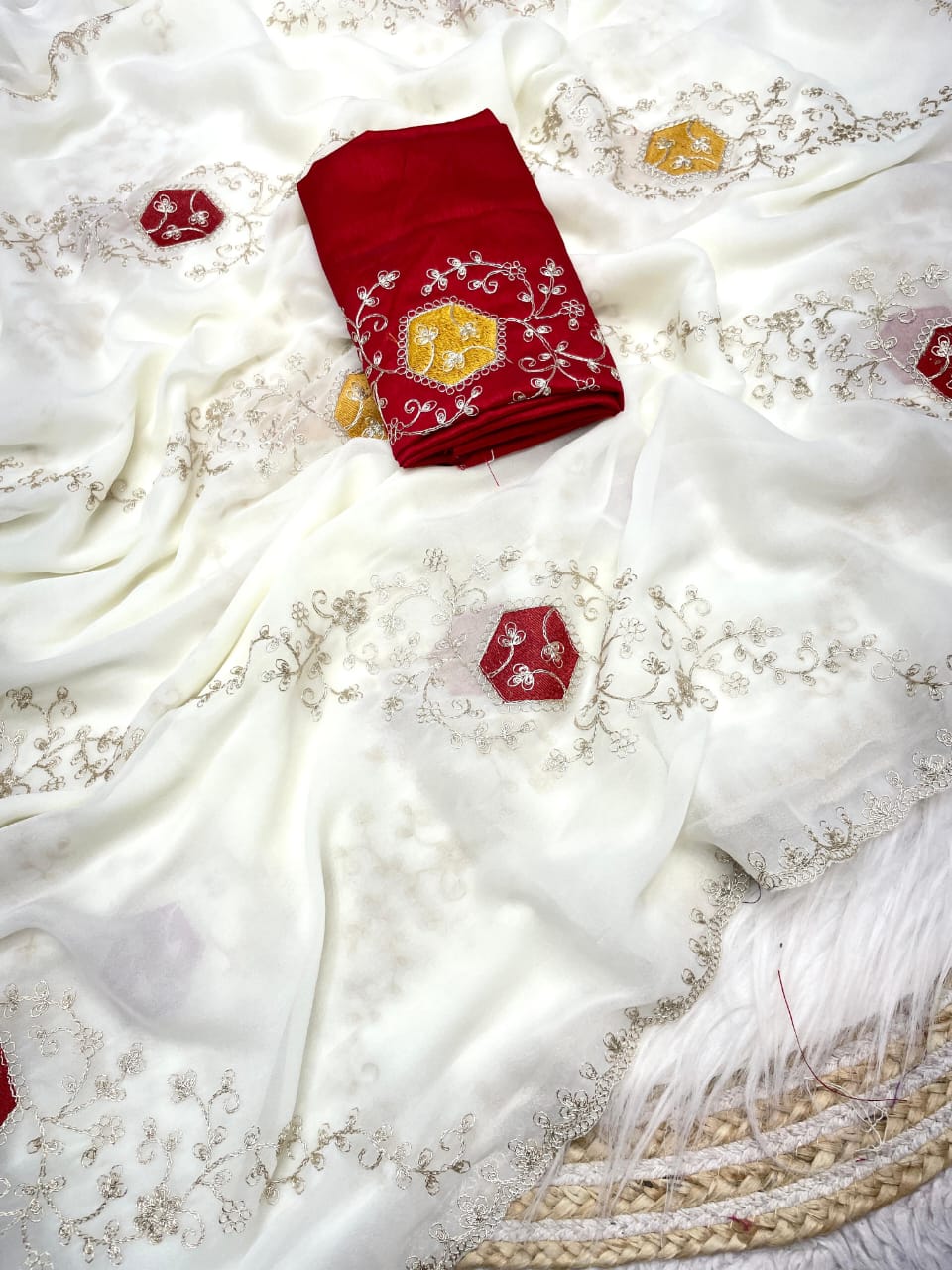 Kayatri New Blooming Chocolate Silk Multi Embroidery Sequence Work