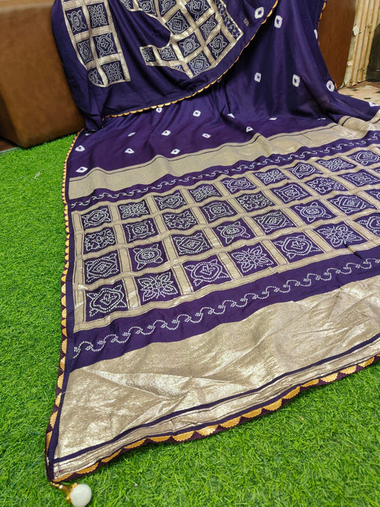 Kayatri New Silk Batik Buti And Bandhani Design Saree