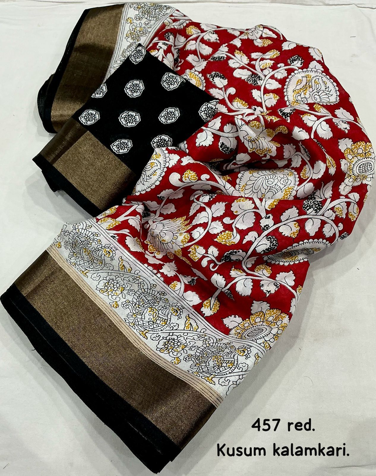 Kayatri New  Fancy Kalamkari Printed Saree