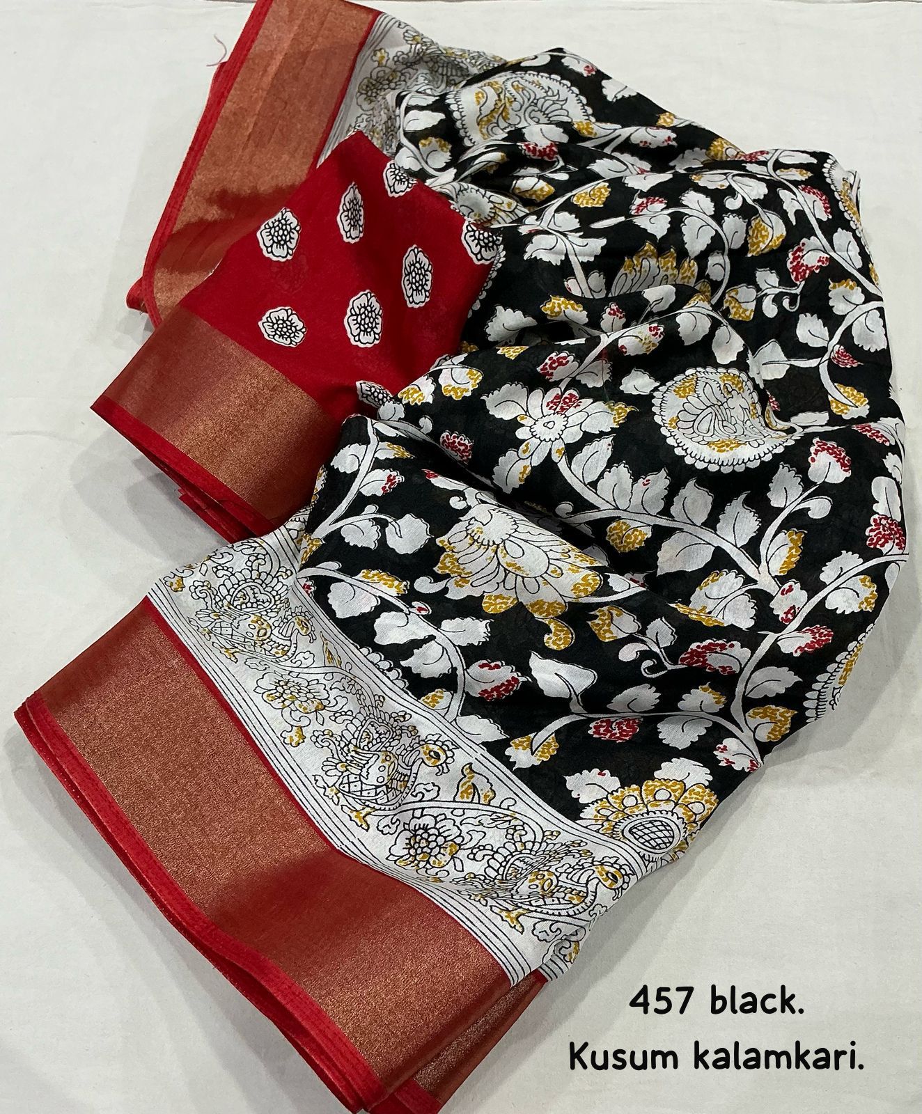 Kayatri New  Fancy Kalamkari Printed Saree