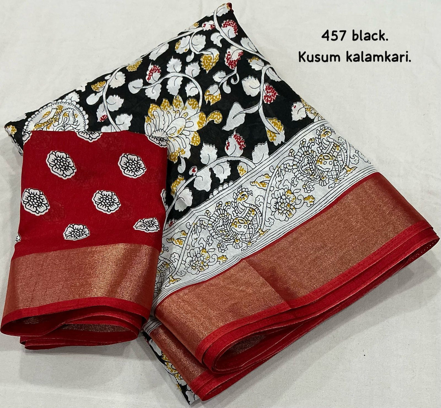 Kayatri New  Fancy Kalamkari Printed Saree