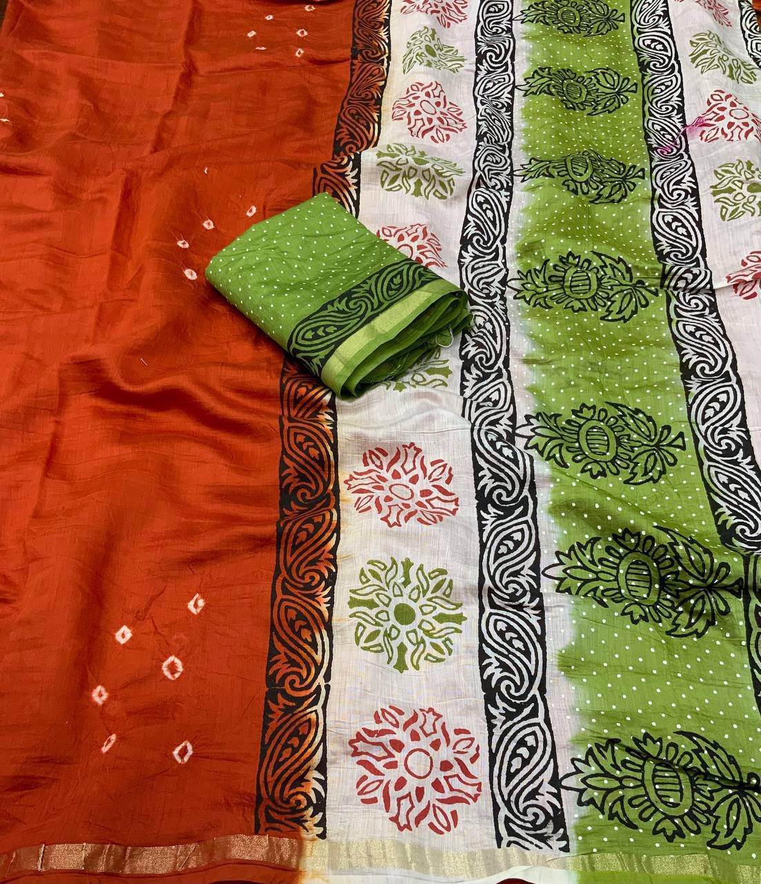 Kayatri New Soft Pure Chanderi Cotton Saree