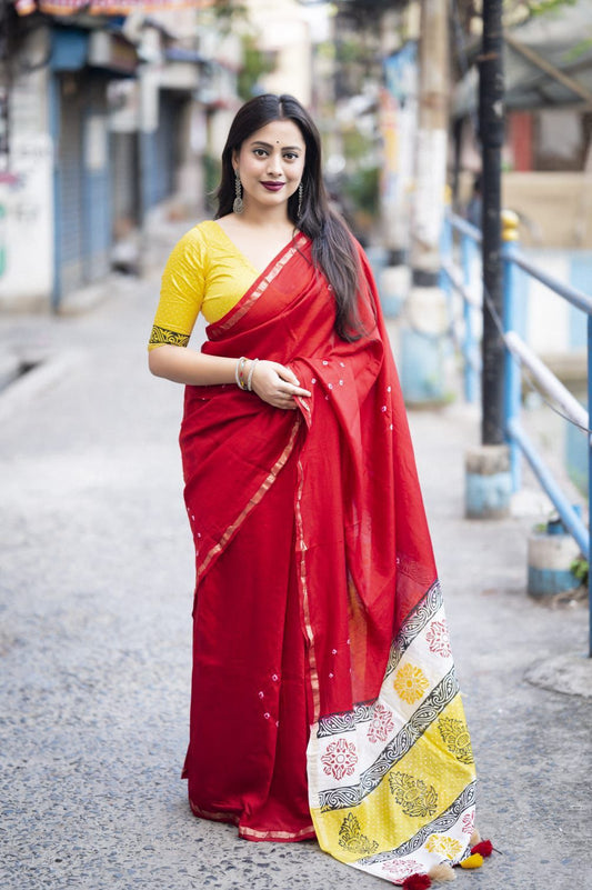 Kayatri New Soft Pure Chanderi Cotton Saree