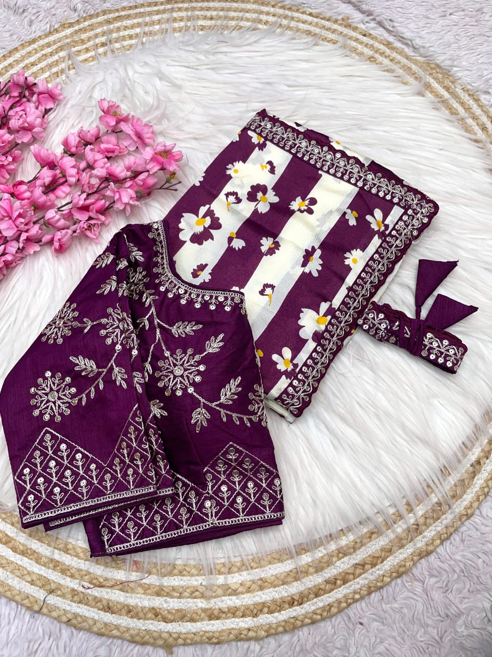 Kayatri New Chinon Silk Ready to Wear Saree