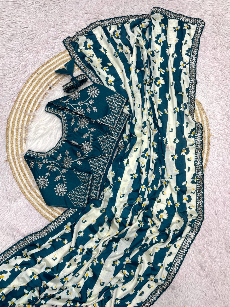 Kayatri New Chinon Silk Ready to Wear Saree