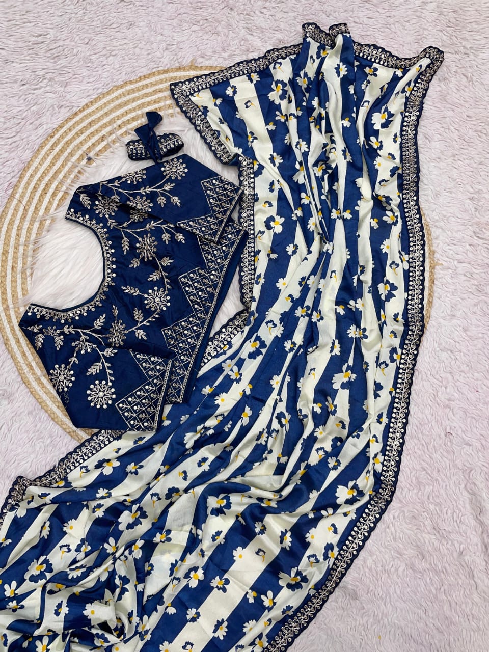 Kayatri New Chinon Silk Ready to Wear Saree