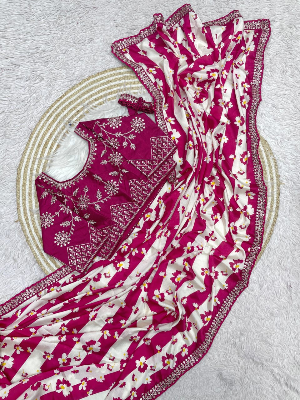 Kayatri New Chinon Silk Ready to Wear Saree