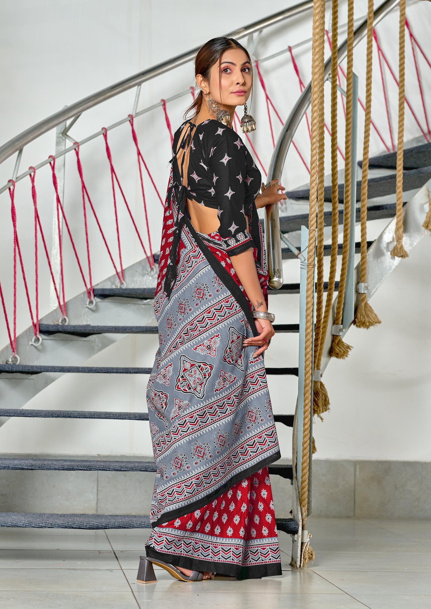 Kayatri New Mulmul Cotton Hand Block Print Saree