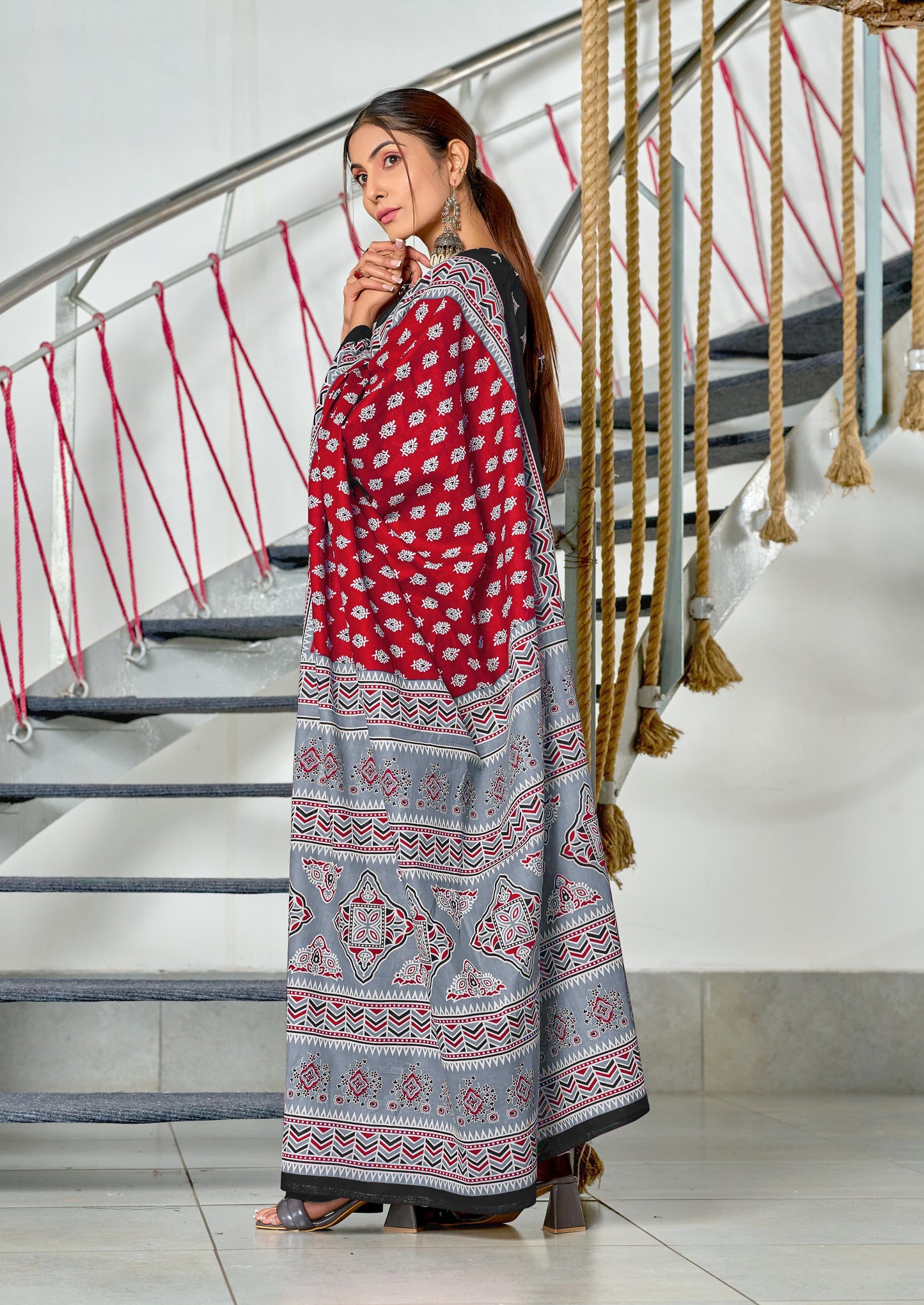 Kayatri New Mulmul Cotton Hand Block Print Saree