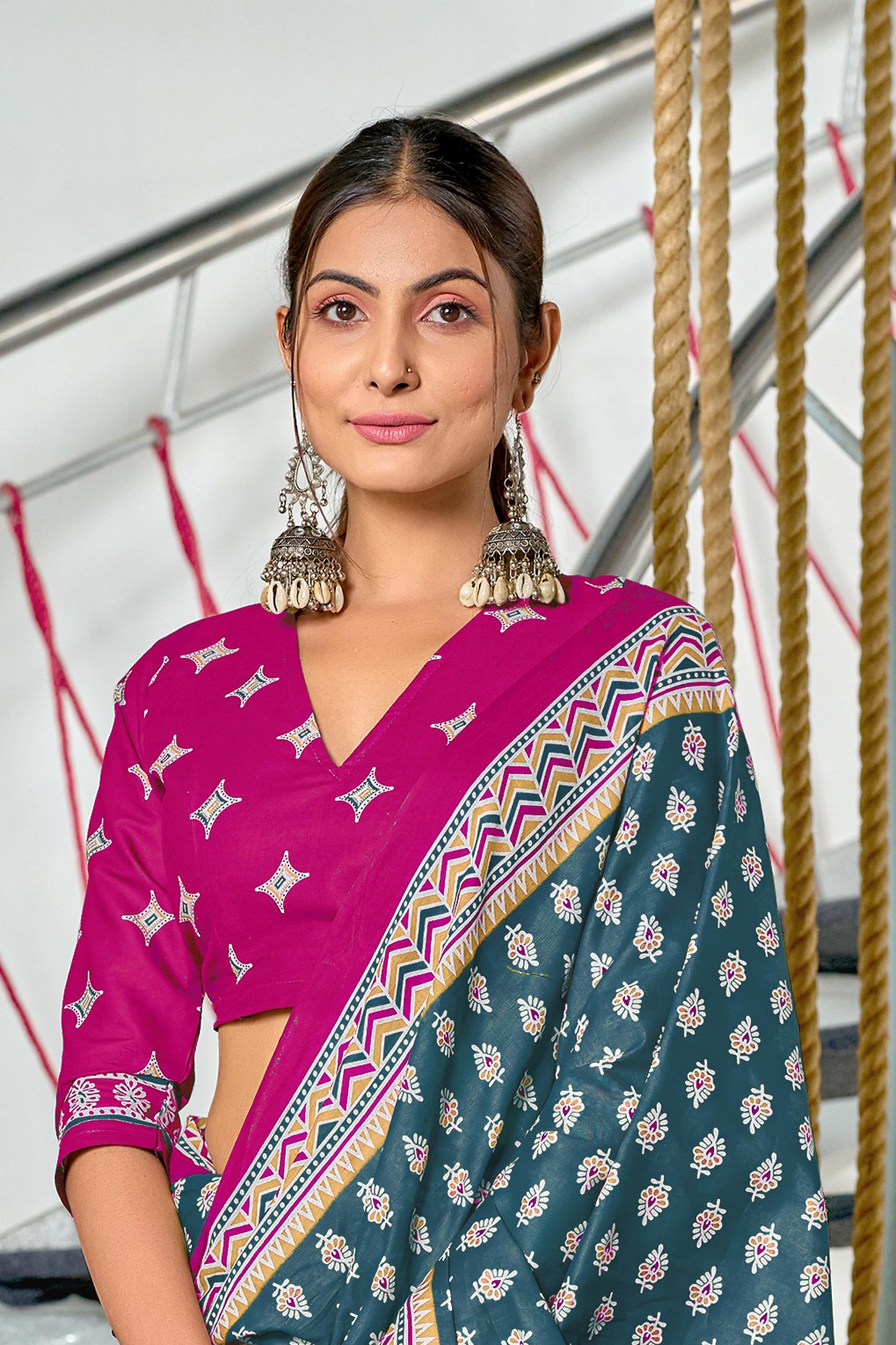 Kayatri New Mulmul Cotton Hand Block Print Saree