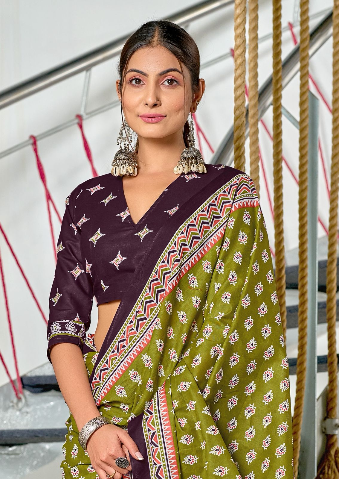 Kayatri New Mulmul Cotton Hand Block Print Saree