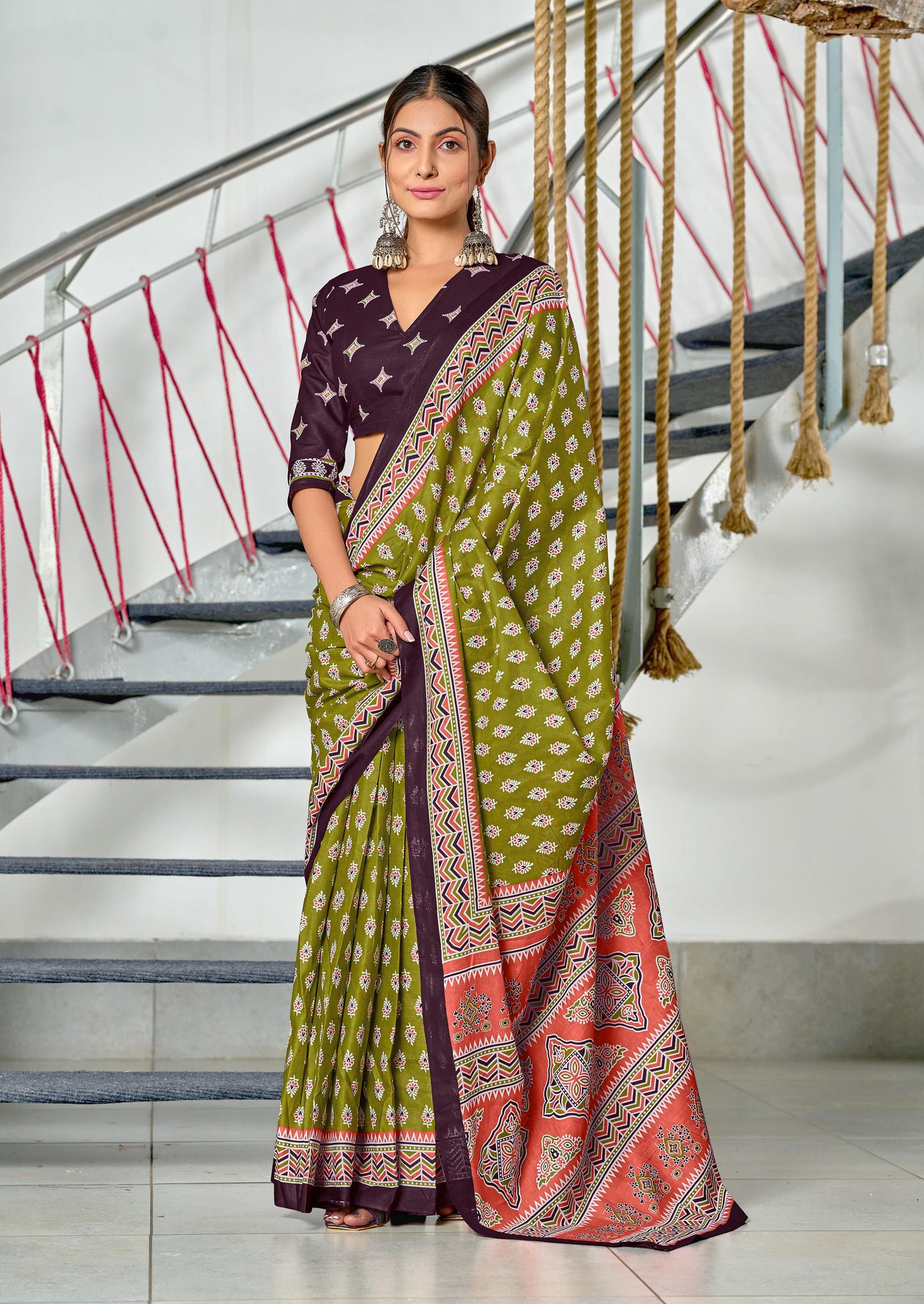 Kayatri New Mulmul Cotton Hand Block Print Saree