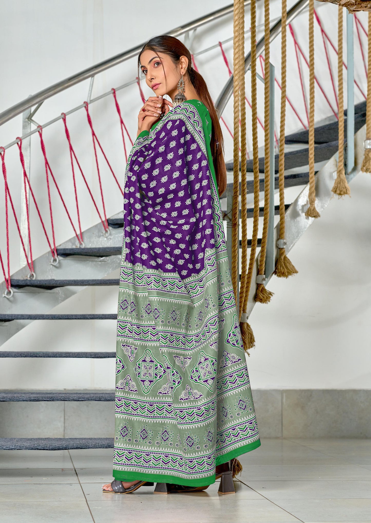 Kayatri New Mulmul Cotton Hand Block Print Saree