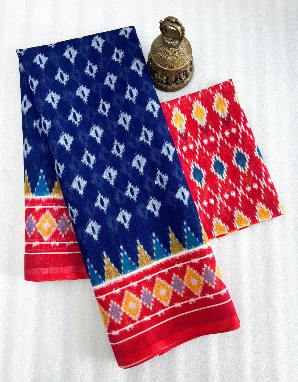 Kayatri New Plain Linen Digital Print Saree