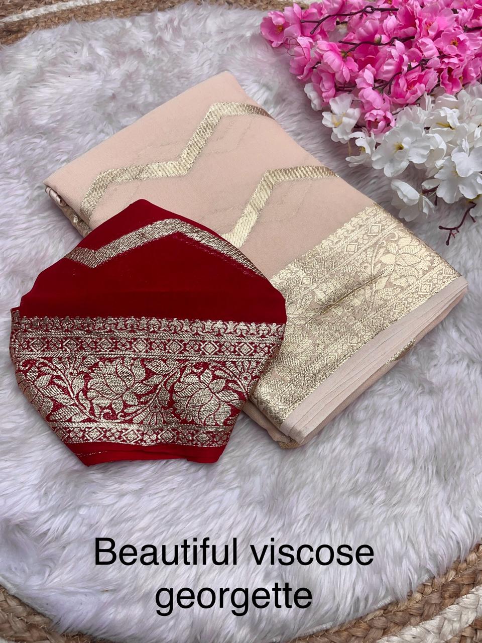 Kayatri New Georgette Soft Weaving Saree