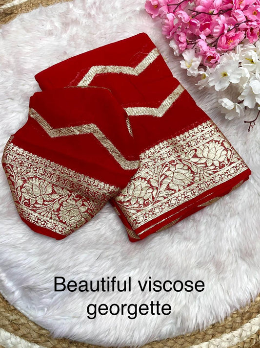 Kayatri New Georgette Soft Weaving Saree