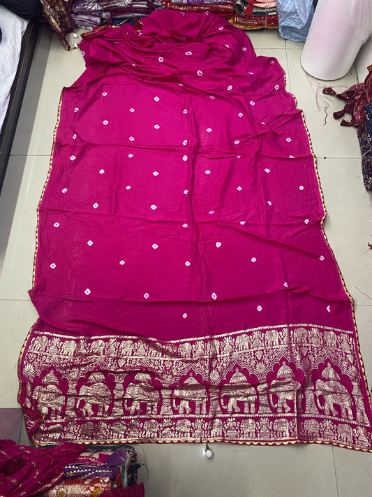 Kayatri New Fancy Cotton Pallu Elephant Design Batik Buti Saree