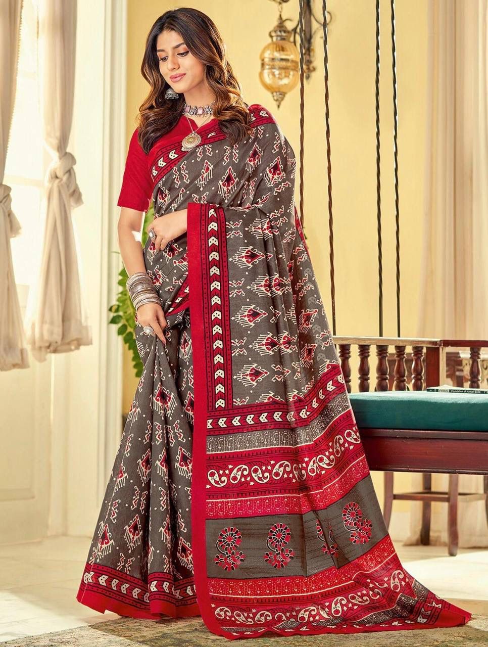 Kayatri New Soft Pure Cotton Printed Saree
