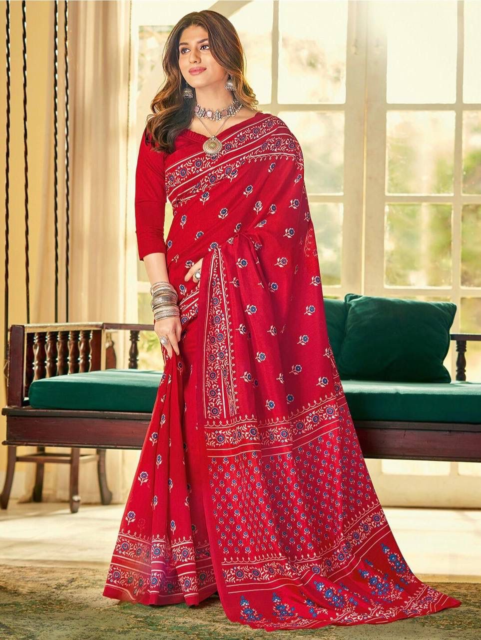 Kayatri New Soft Pure Cotton Printed Saree