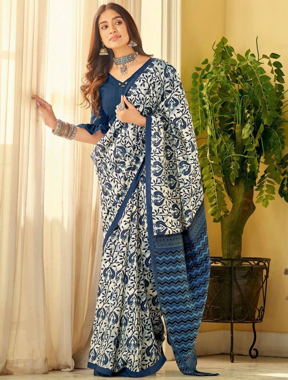 Kayatri New Soft Pure Cotton Printed Saree