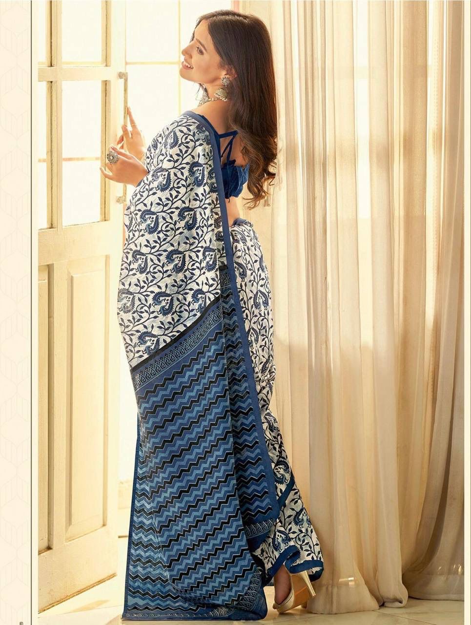Kayatri New Soft Pure Cotton Printed Saree