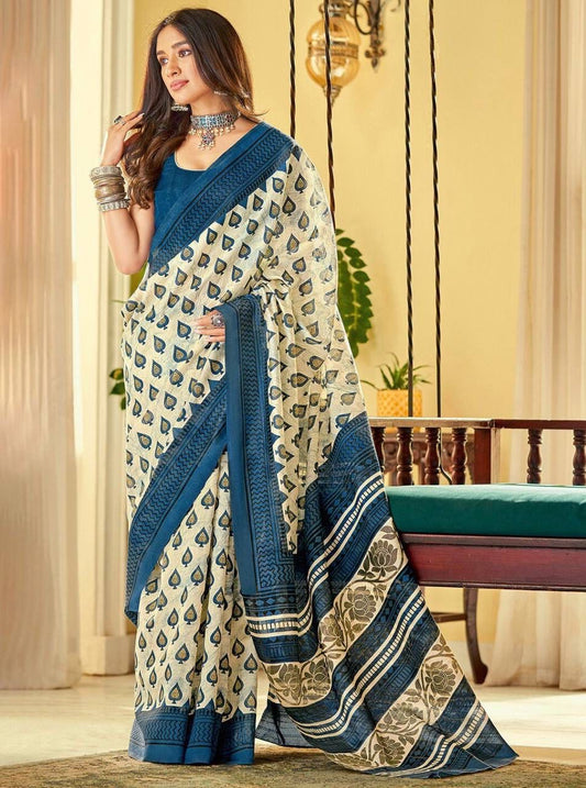Kayatri New Soft Pure Cotton Printed Saree