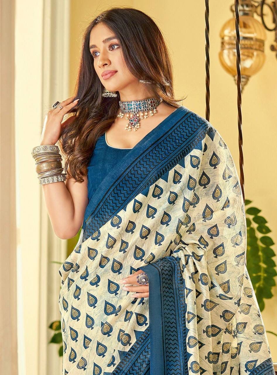 Kayatri New Soft Pure Cotton Printed Saree