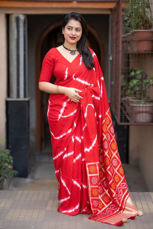 Kayatri New Traditional Ghatchola Bhandani Leheriya saree