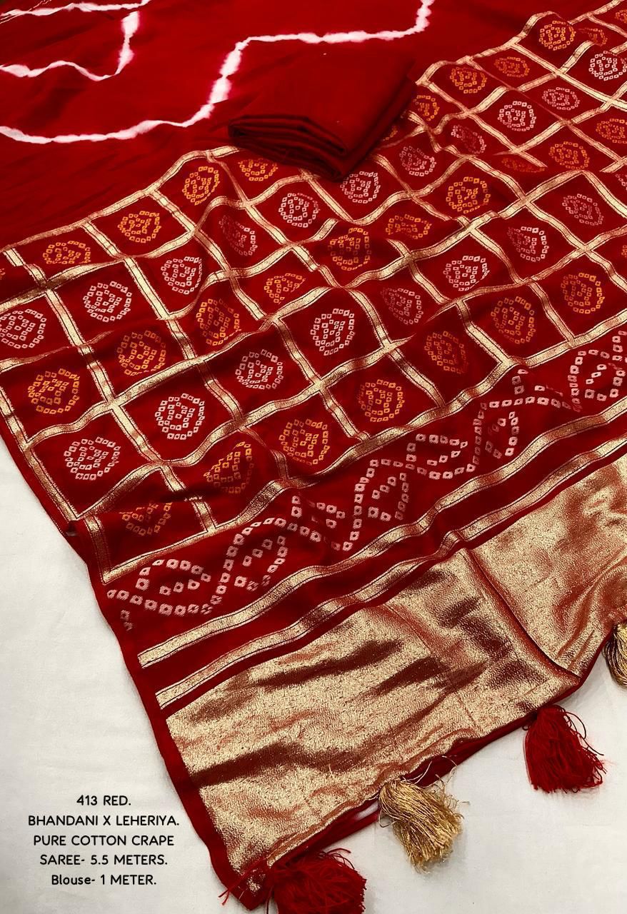 Kayatri New Traditional Ghatchola Bhandani Leheriya saree