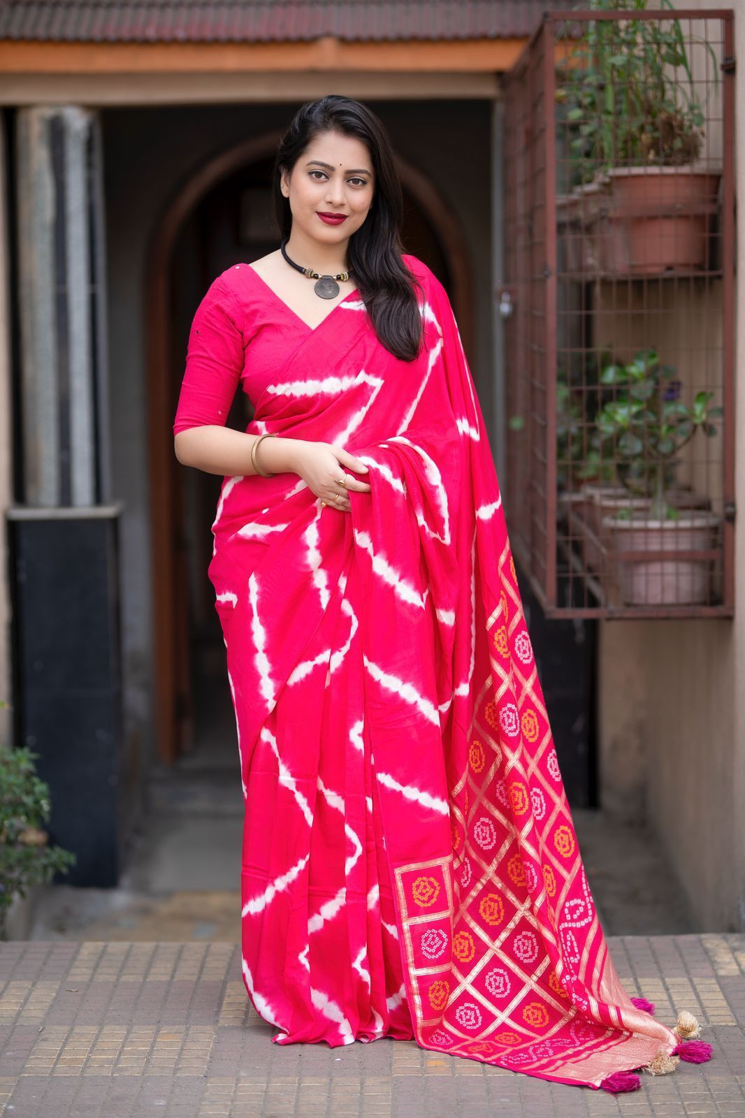 Kayatri New Traditional Ghatchola Bhandani Leheriya saree